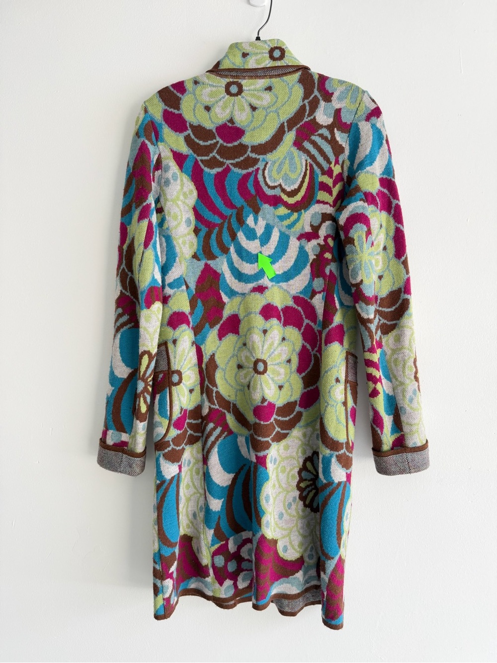 Missoni Multicolor Floral Wool Blend Knit Coat Size 4 Made in Italy 8794 - Picture 4 of 15